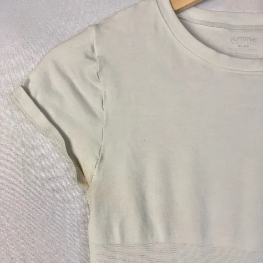 Yummie White Crewneck Short Sleeve Shape Bodysuit M Size M - Image 30