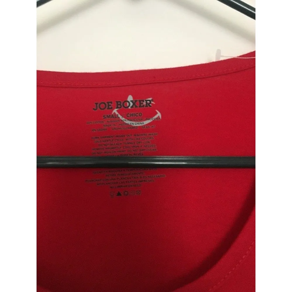 Joe Boxer Long Sleeve T-Shirt "Santa's Helper" Christmas Womens Size Large Red - Image 3