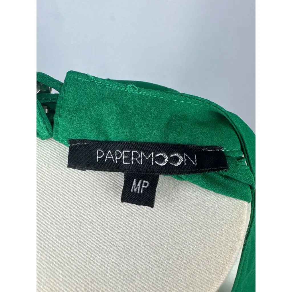 Papermoon Emerald Green Keyhole Halter Top Medium Petite - Image 5