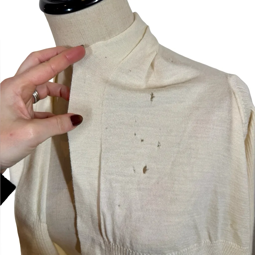 Rick Owens Fogachine SS22 Shawl Wrap Asymmetric Wool Cardigan FLAWED PLEASE READ Size XS - Image 7