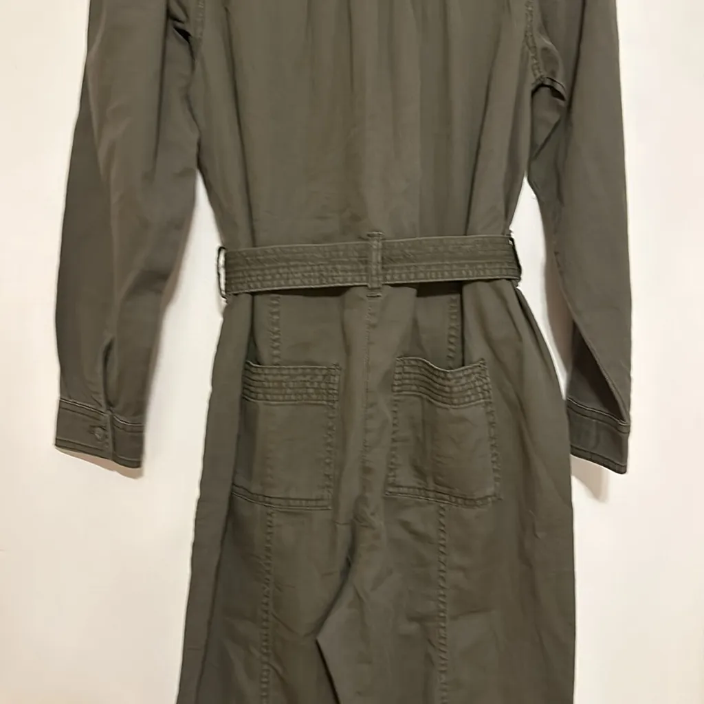 Long-Sleeve Zip-Front Cropped Utility Jumpsuit - Image 6