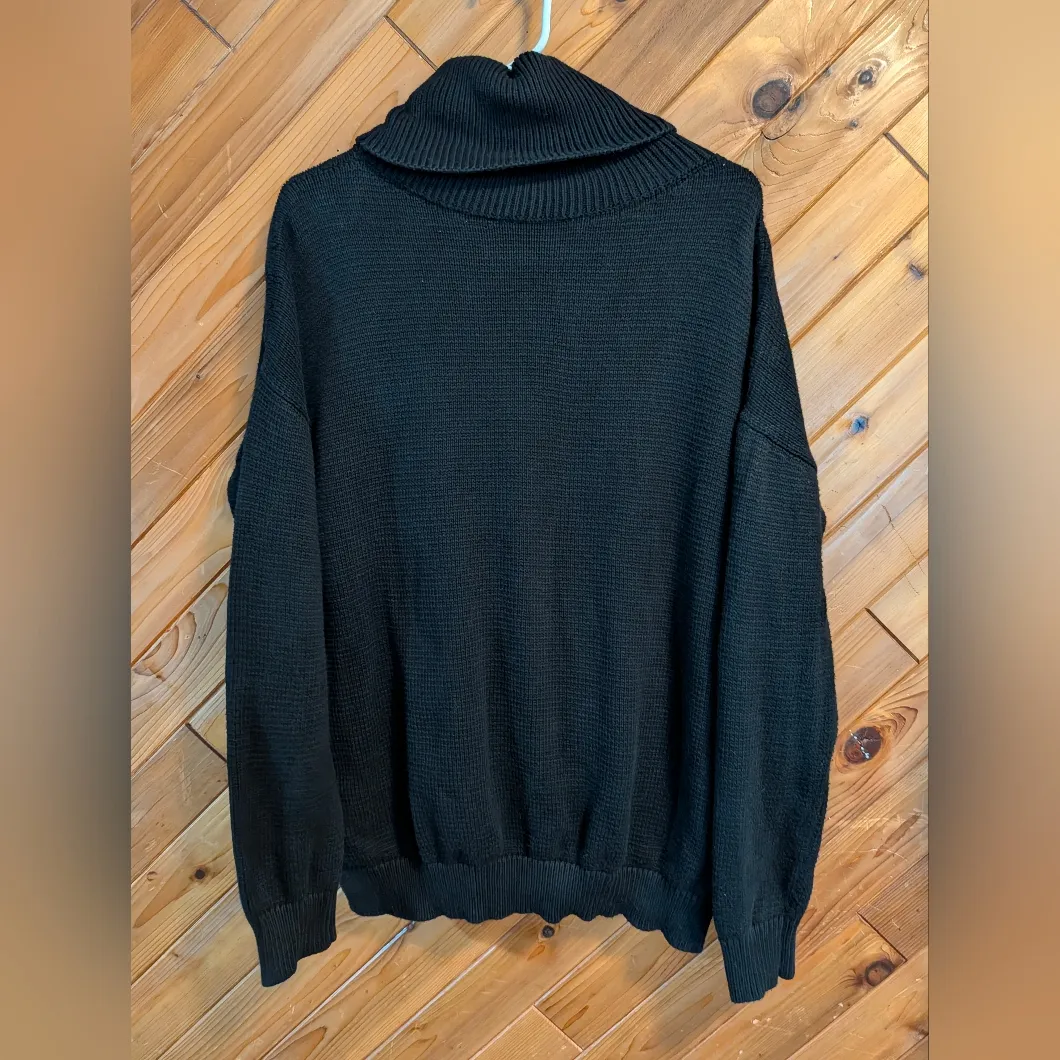 Emerson Fry Classic Black Turtleneck Sweater Size Medium - Image 6