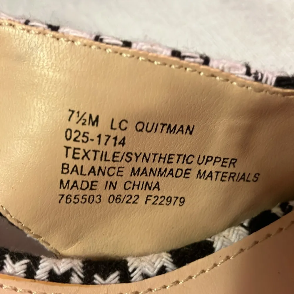 Liz Claiborne pointed toe Houndstooth sling back kitten heel Heel size 7.5 - Image 2