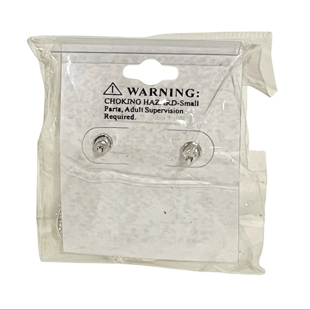 Silver Rhinestone Scissor Earrings HairDresser Stylist New NWT - Image 2