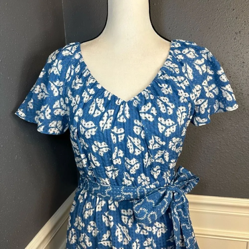 Rebecca Taylor Perla Petal Flutter Sleeve Flounce Hem Dress - Image 7