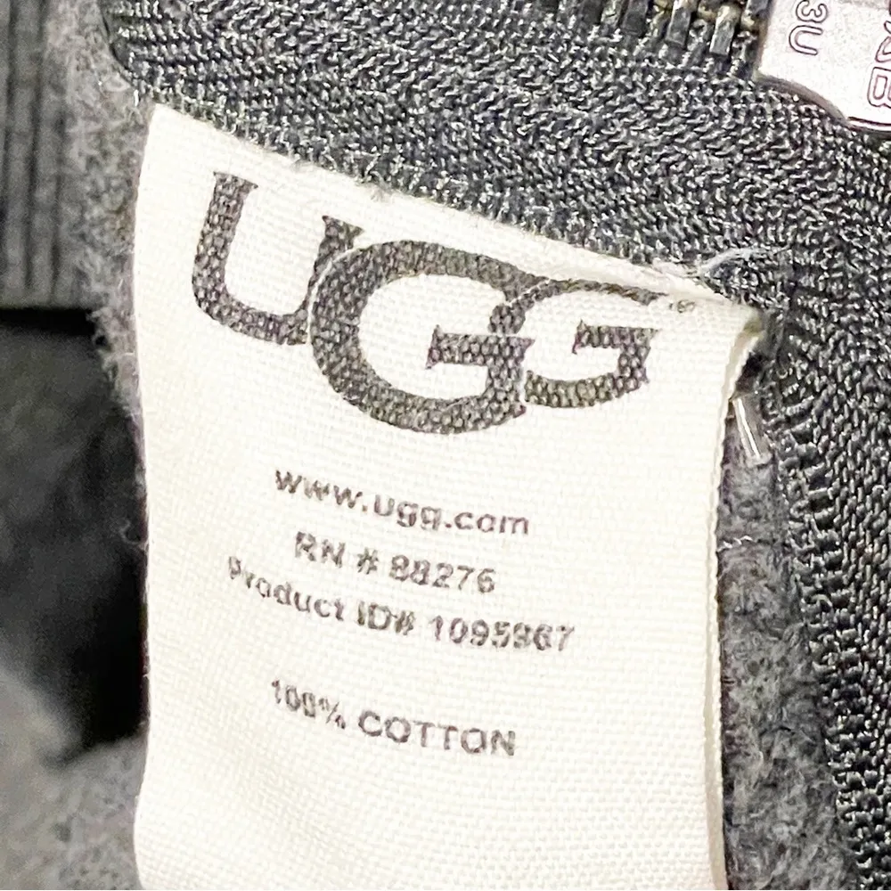 Ugg Size Medium Grey Crewneck Zip Sides Cotton Crewneck Sweatshirt Pullover - Image 4