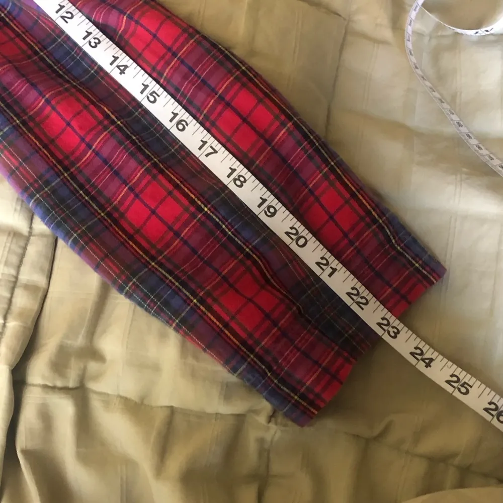 Victoria’s Secret Long Sleeve Plaid Button down Shirt  Red & Black M - Image 9