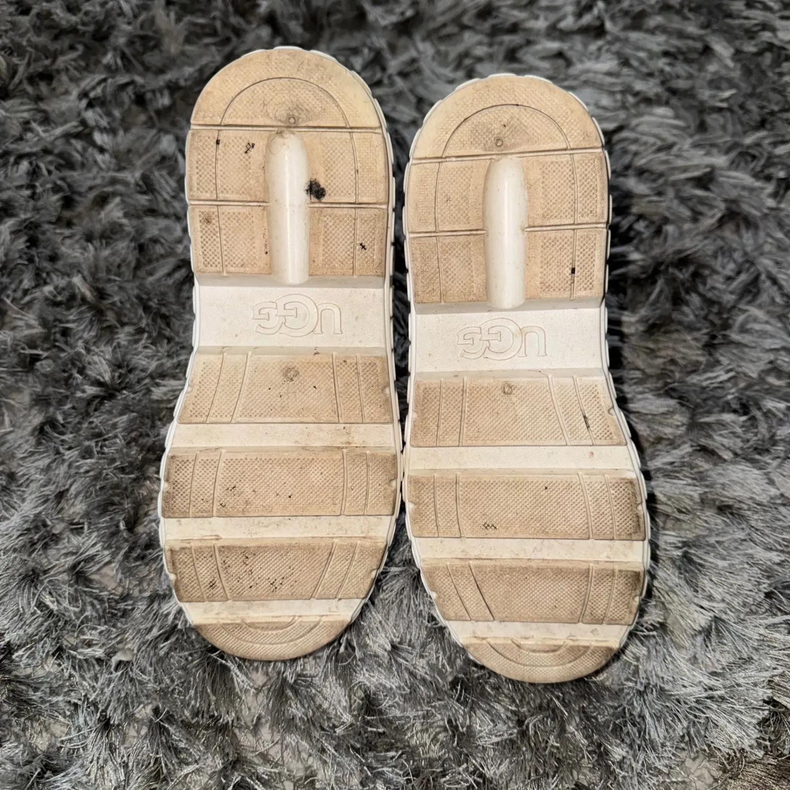 UGG Drizlita Rain Boots Women 5 White Waterproof Rubber Ankle Sheepskin Insole - Image 4