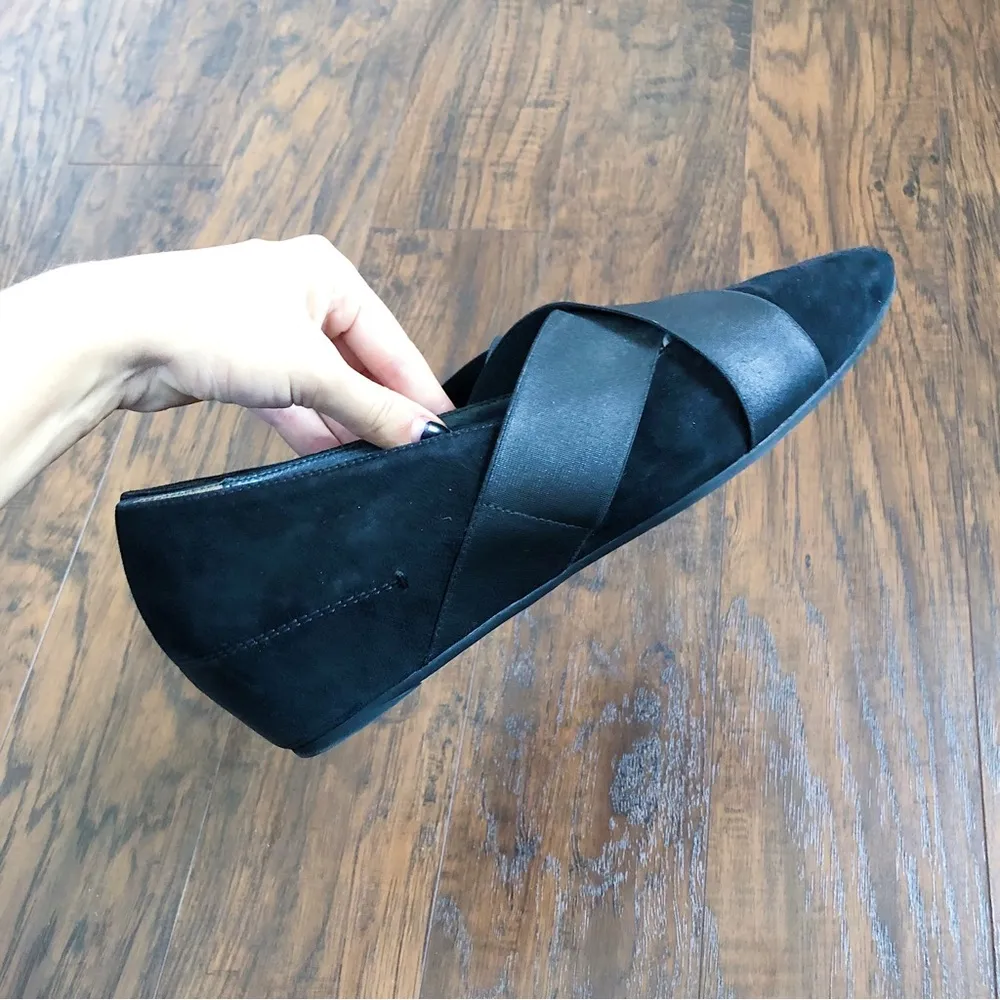 Paul Green • Daniella black suede wedges pumps heels pointed toe elastic strap - Image 6