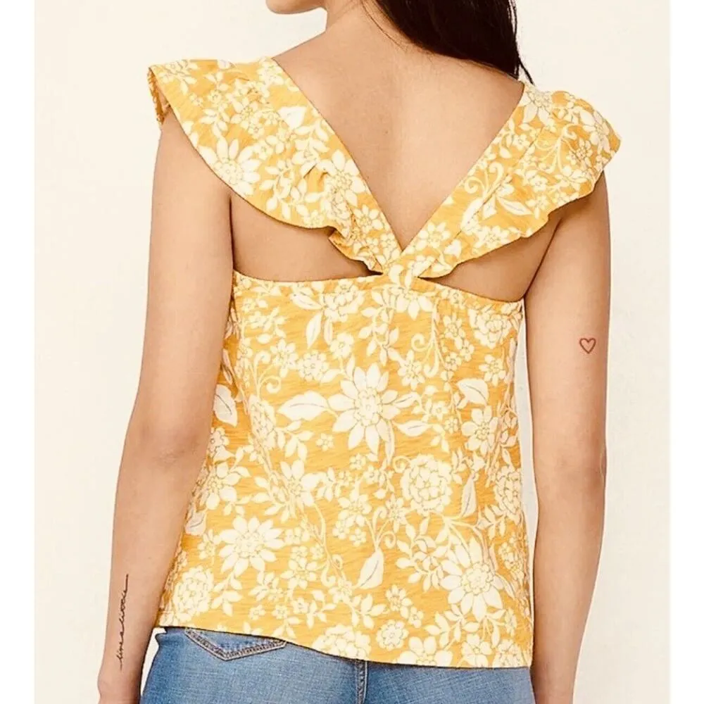 Lauren Conrad Floral Ruffle Sleeveless Tank Top 4X Women's Plus Shirt Mango Sumr - Image 11