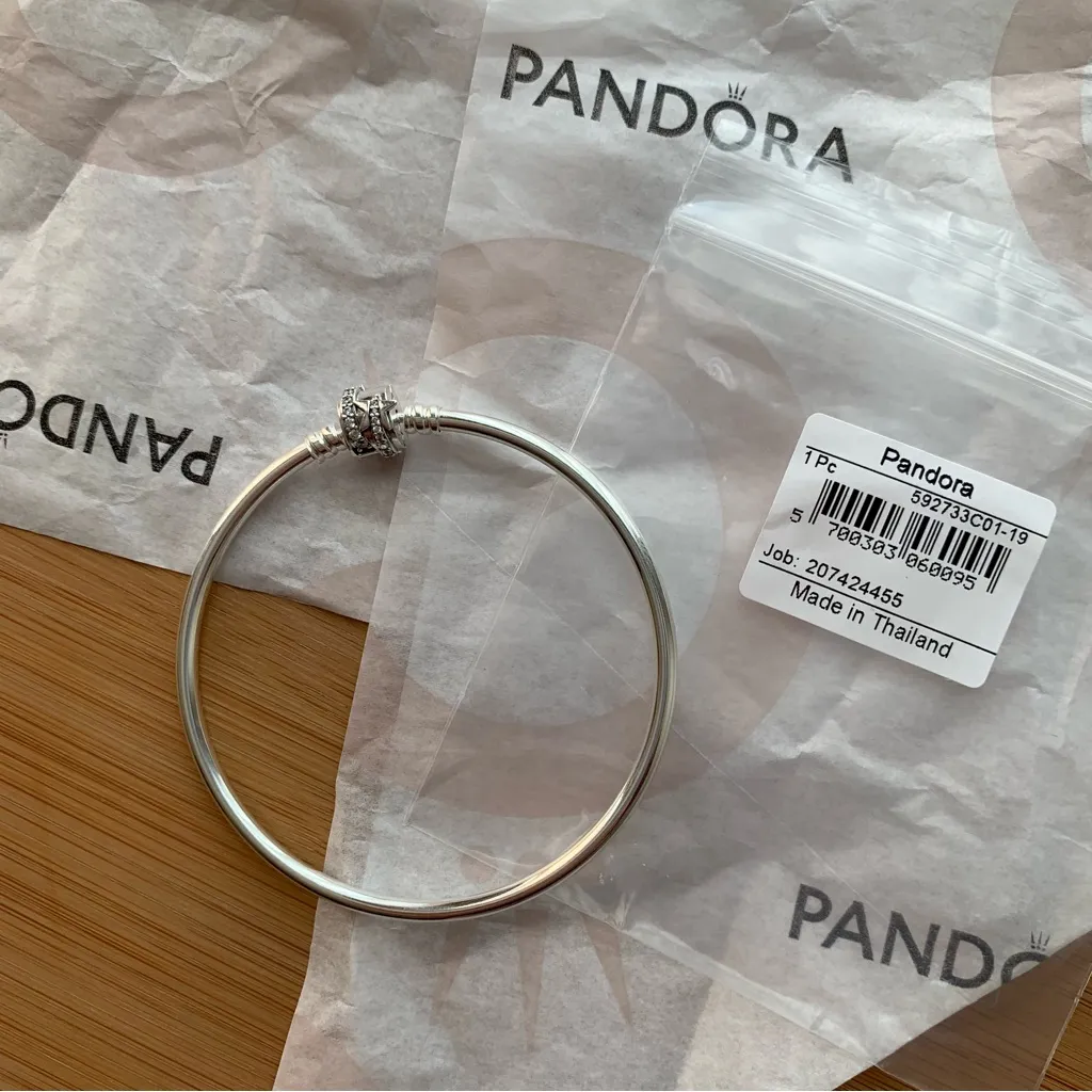 Pandora Authentic Shooting Star Clasp Sterling Silver Medium Bracelet - Image 2