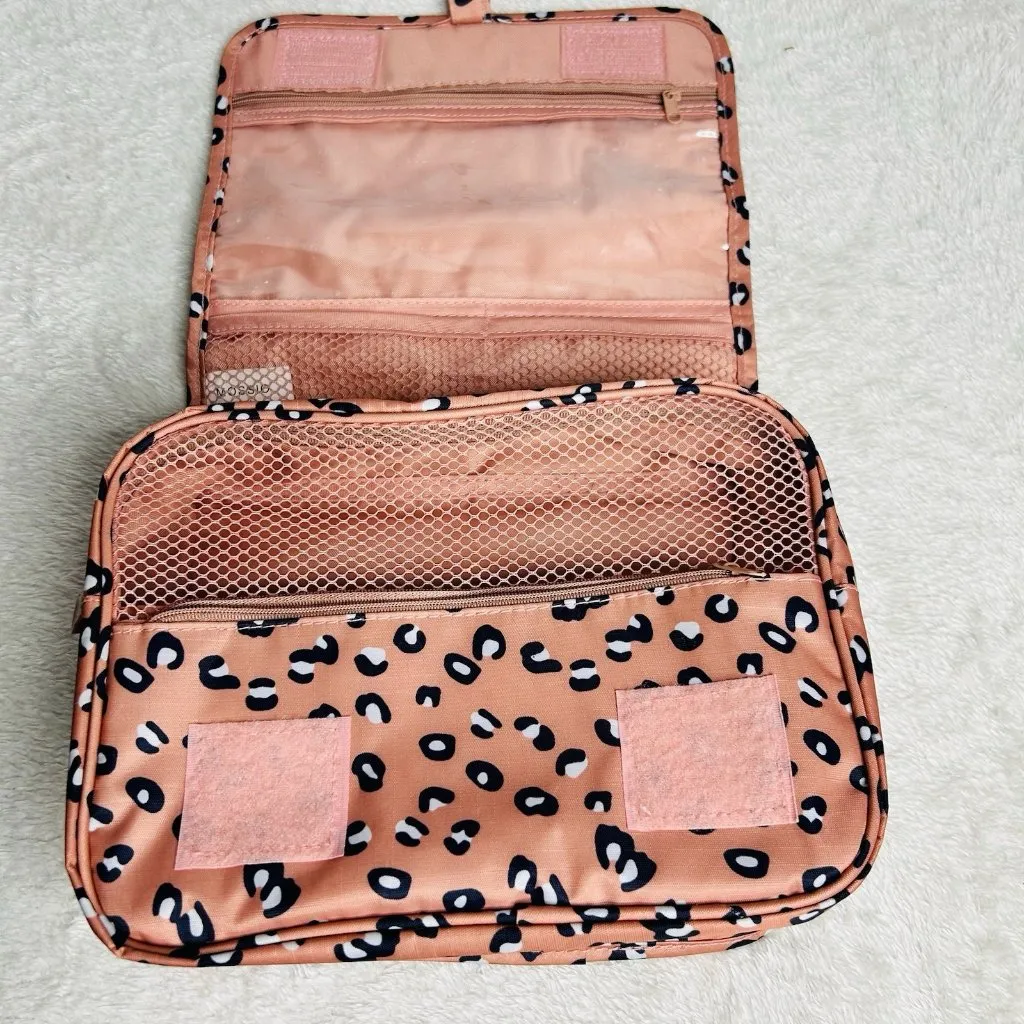 Mossio Hanging Toiletry Bag Large Cosmetic Makeup Travel Animal Print Pink - Image 6