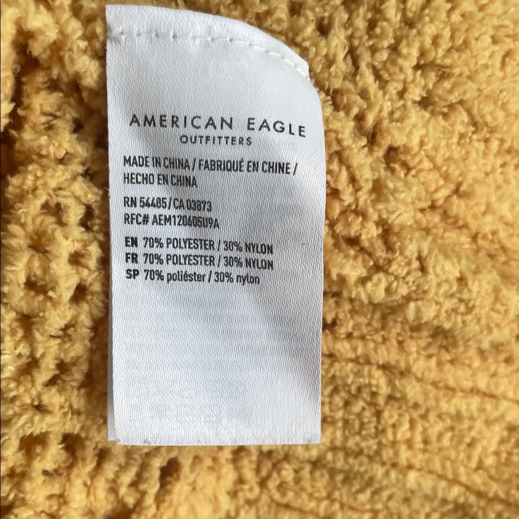 American Eagle Outfitters Mustard Cable Knit Sweater - Image 3