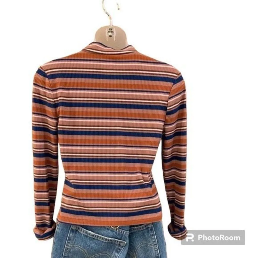 ✨Me to We Mock Neck Zip-Up Long Sleeve Striped Top✨ - Image 6