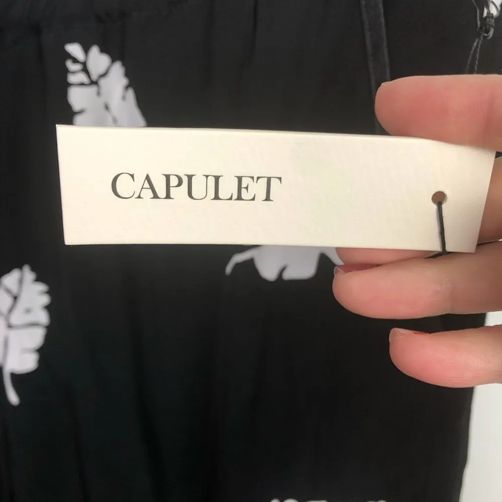 Capulet Leaf Print Zsa Zsa Trousers Black Medium - Image 6