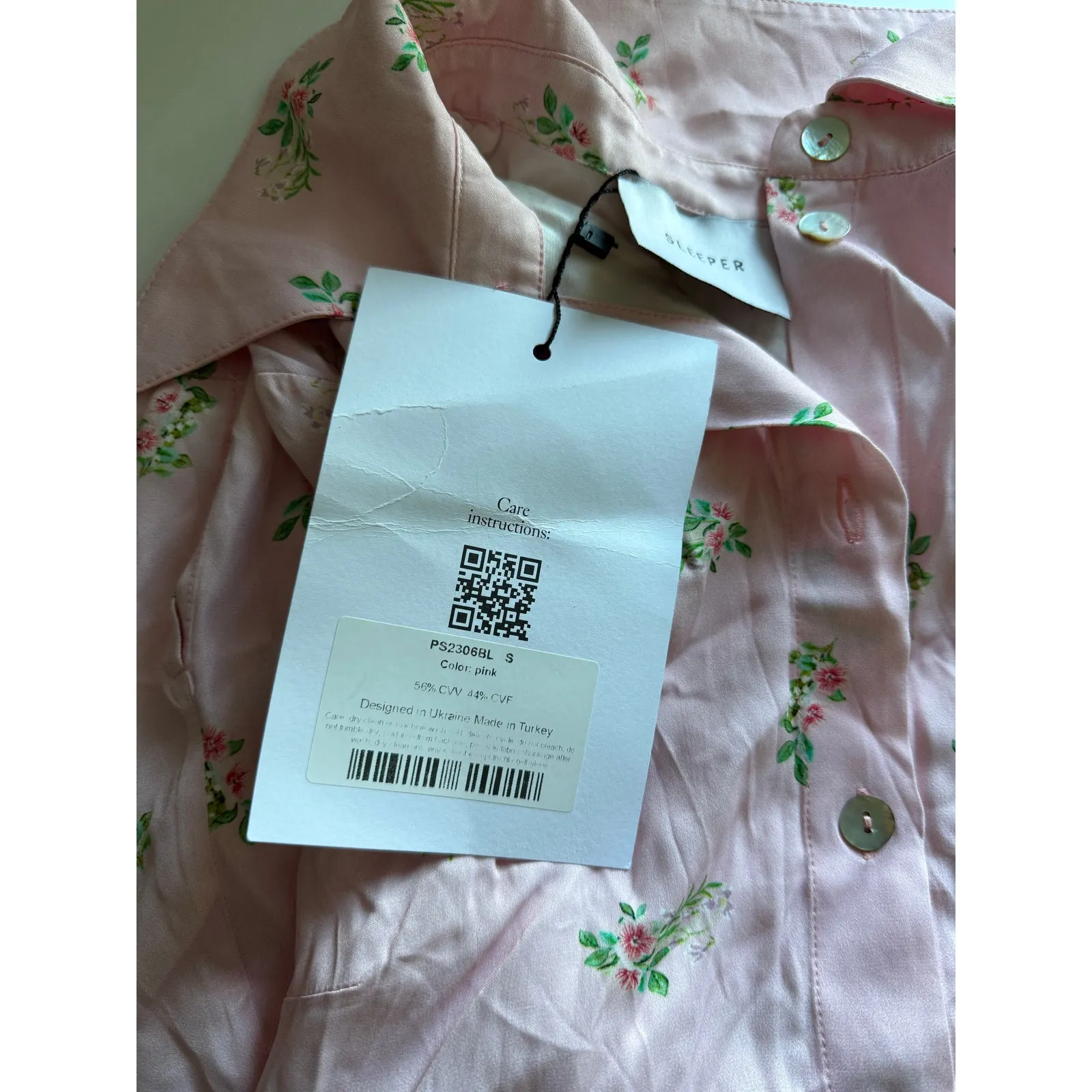 $265 New Sleeper Pink Blossom Top - Small - Image 8