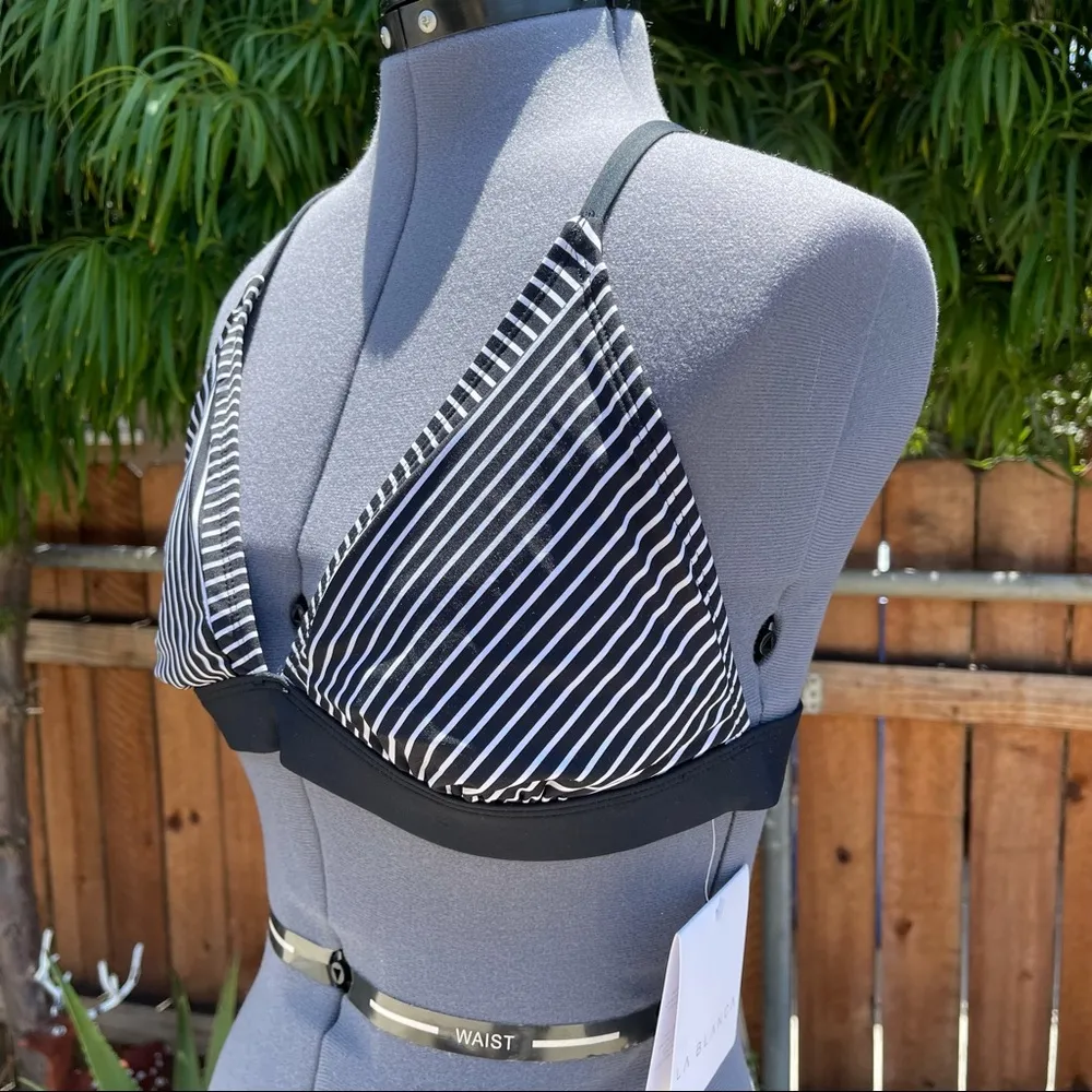 La Blanca Stripe Bikini Top size 12 - Image 6