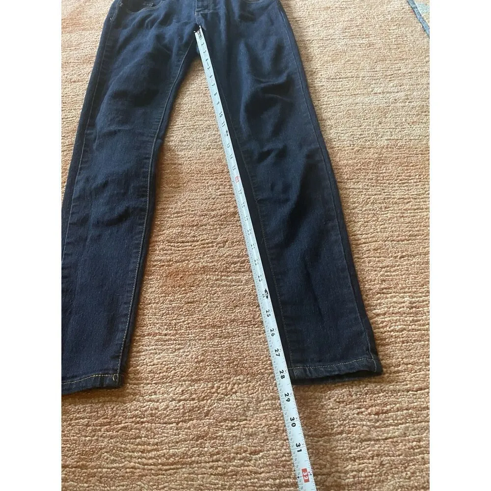 Sassy Jeans Dark Wash Stretch Skinny Denim Pants Size 7 Blue - Image 7