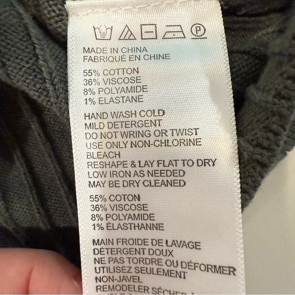 Free People Mod Faux Wrap Knit Mini Skirt Women’s XS Thyme Green Ribbed Stretch - Image 7