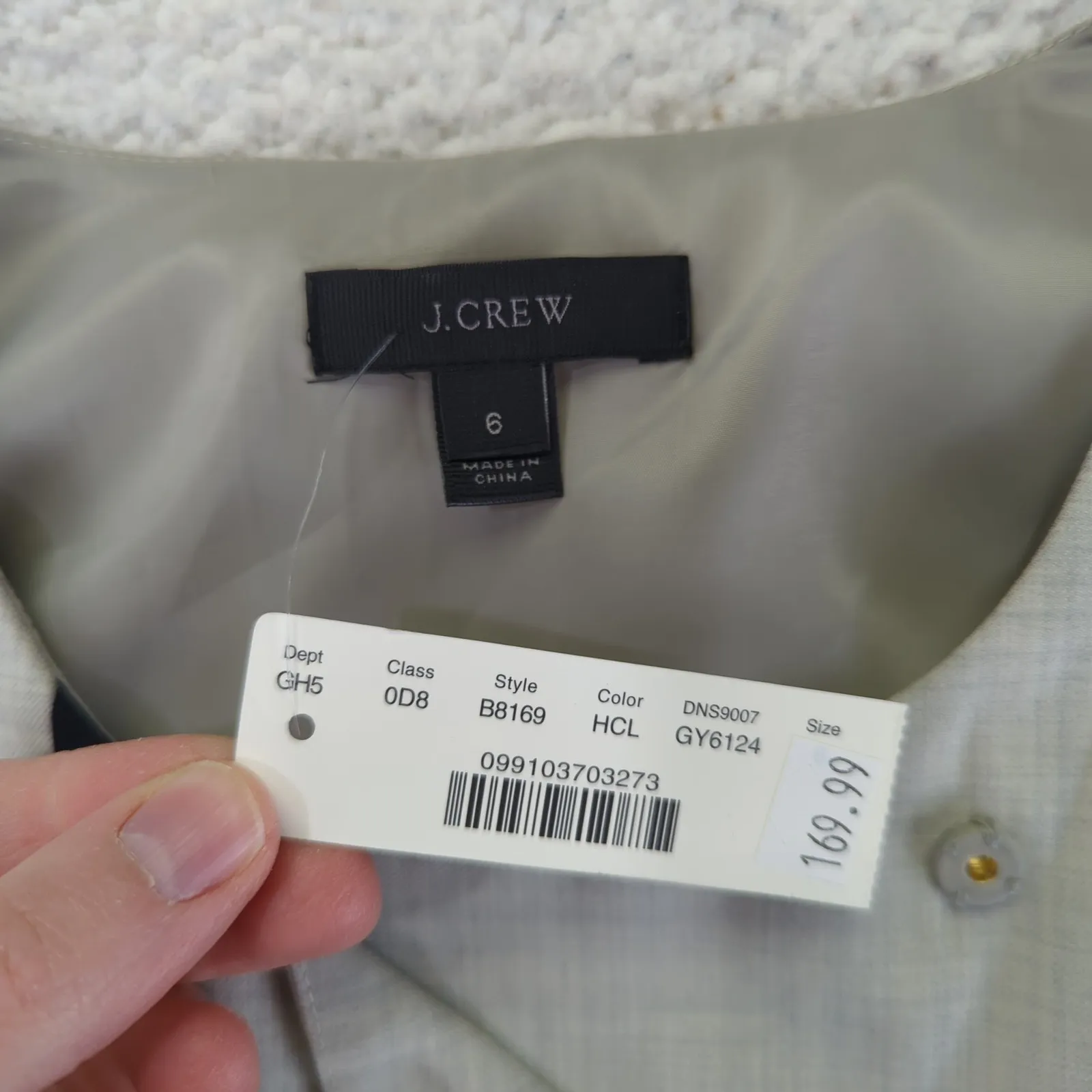 J.CREW Wrap Dress Super 120s 100% Wool‎ Sleeveless Dress B8169 Women's 6 Snaps - Image 7