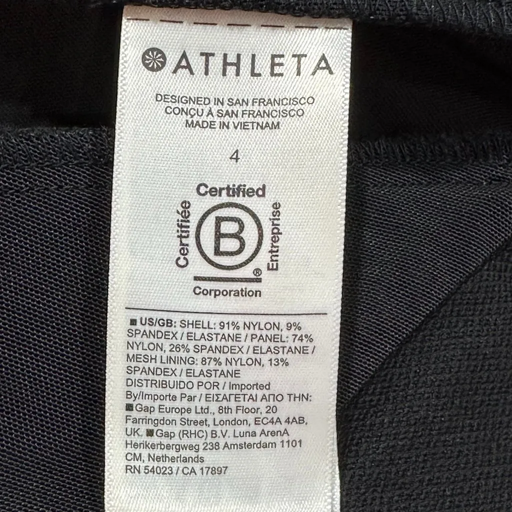 Athleta Headland Hybrid Mid Rise‎ Jogger Black SZ 4 S/486183-00 Athletic Workout - Image 6