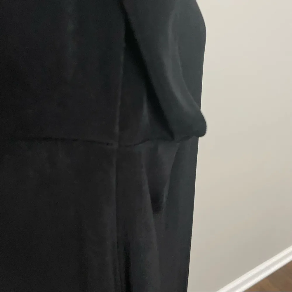 Chicos Travelers Cardigan Open Front High Low Hem Lagenlook Buttons Black - Image 7