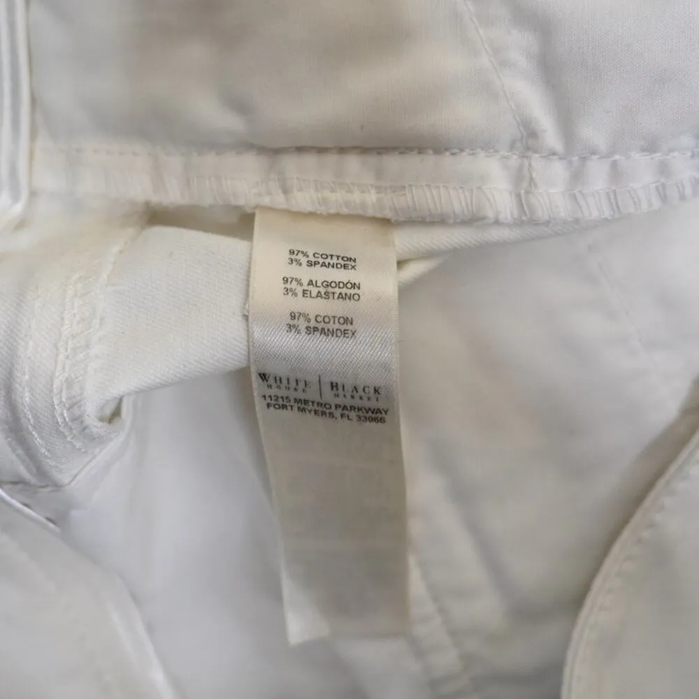 White House Black Market Womens 4 Cotton Blend Stud Embellished Shorts in White - Image 9