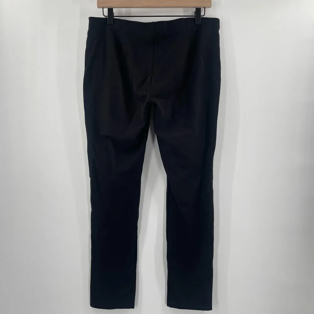 EILEEN FISHER Pull On Pants Black Size Medium Stretch Basic Classic Business - Image 2