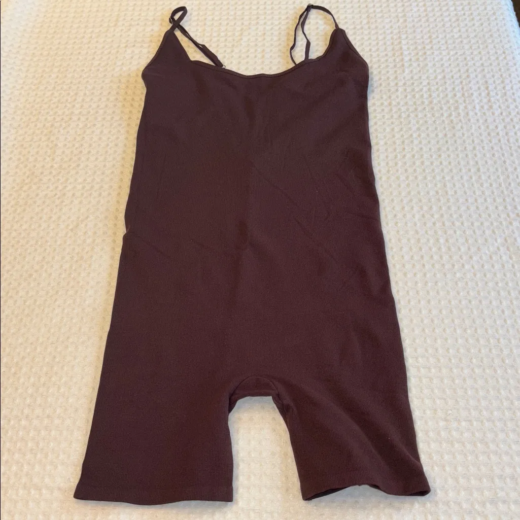 NEW! Free People Intimately One to Watch Chocolate Brown Shaping Romper XS/S - Image 3