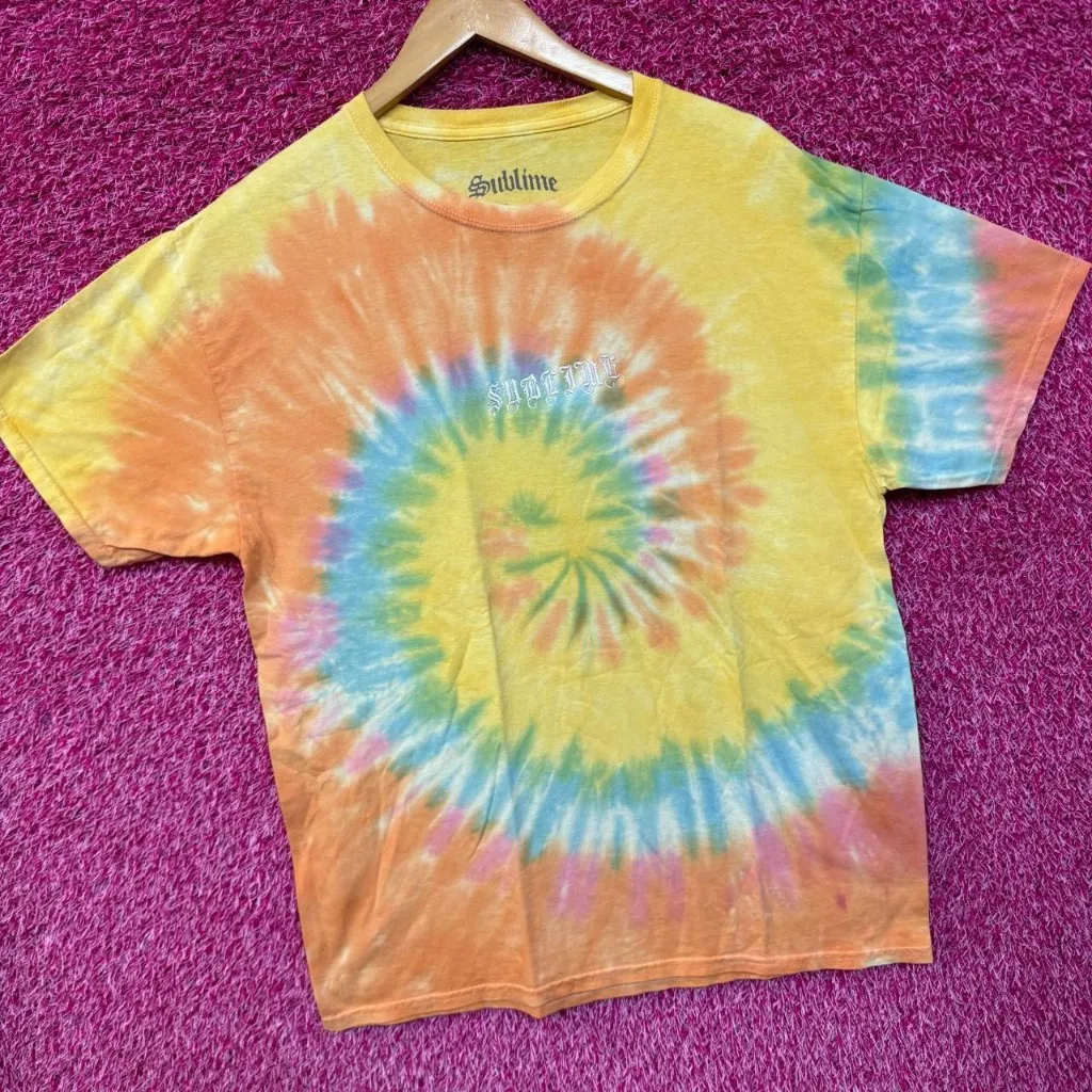 Sublime Embroidered Old English Spellout Rock Band Tie Dye M - Image 3