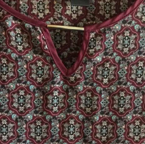 Red Patterned Dress - Image 5