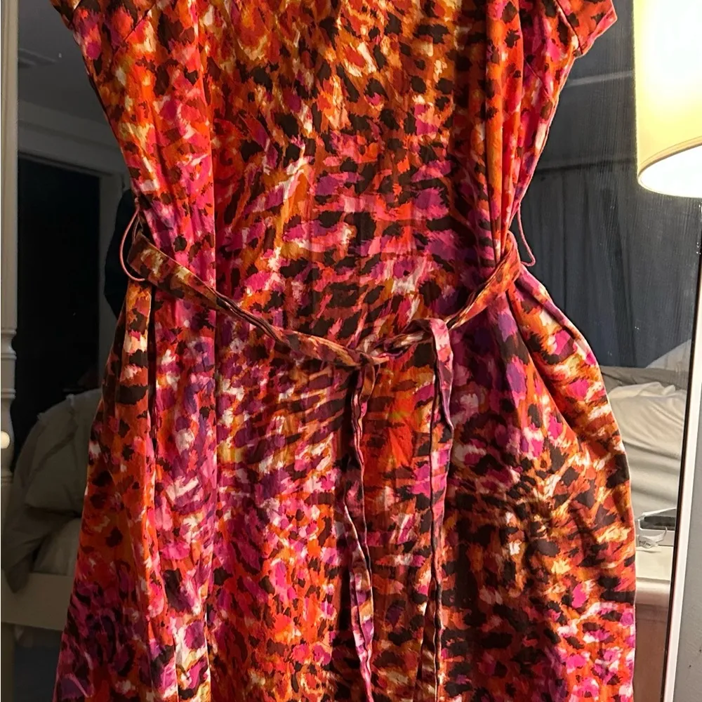 Natori Ombre Animal Print Dress Rent the Runway Preloved XL $298 Pink - Image 3