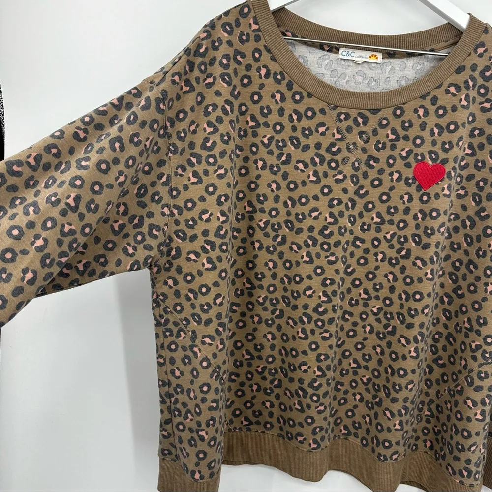 C&C California Leopard Print Sweatshirt Size 2XL Plus Size - Image 6