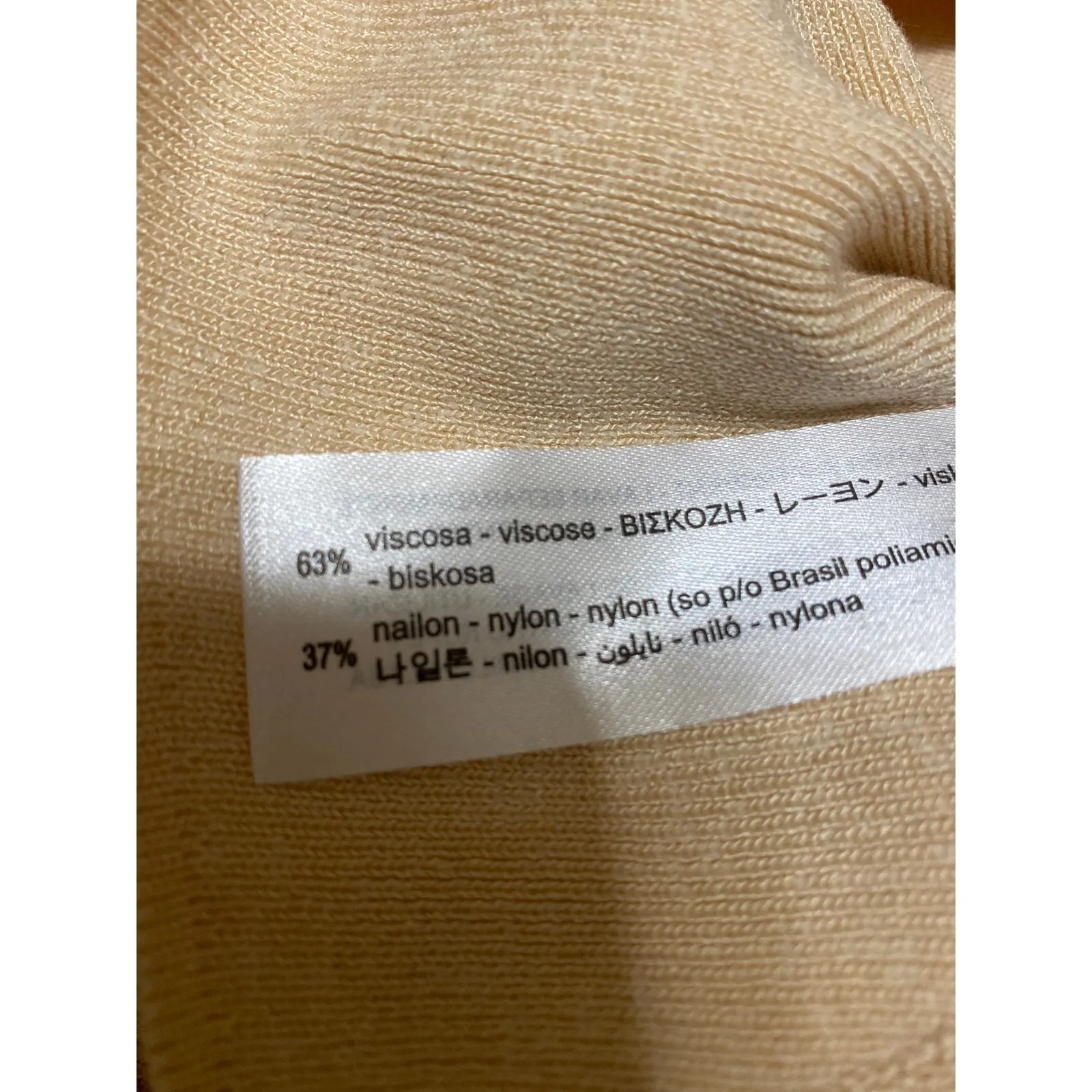 Zara Women's Yellow Ribbed Knit Mock Neck Short Sleeve A Line Mini Dress Size S - Image 4