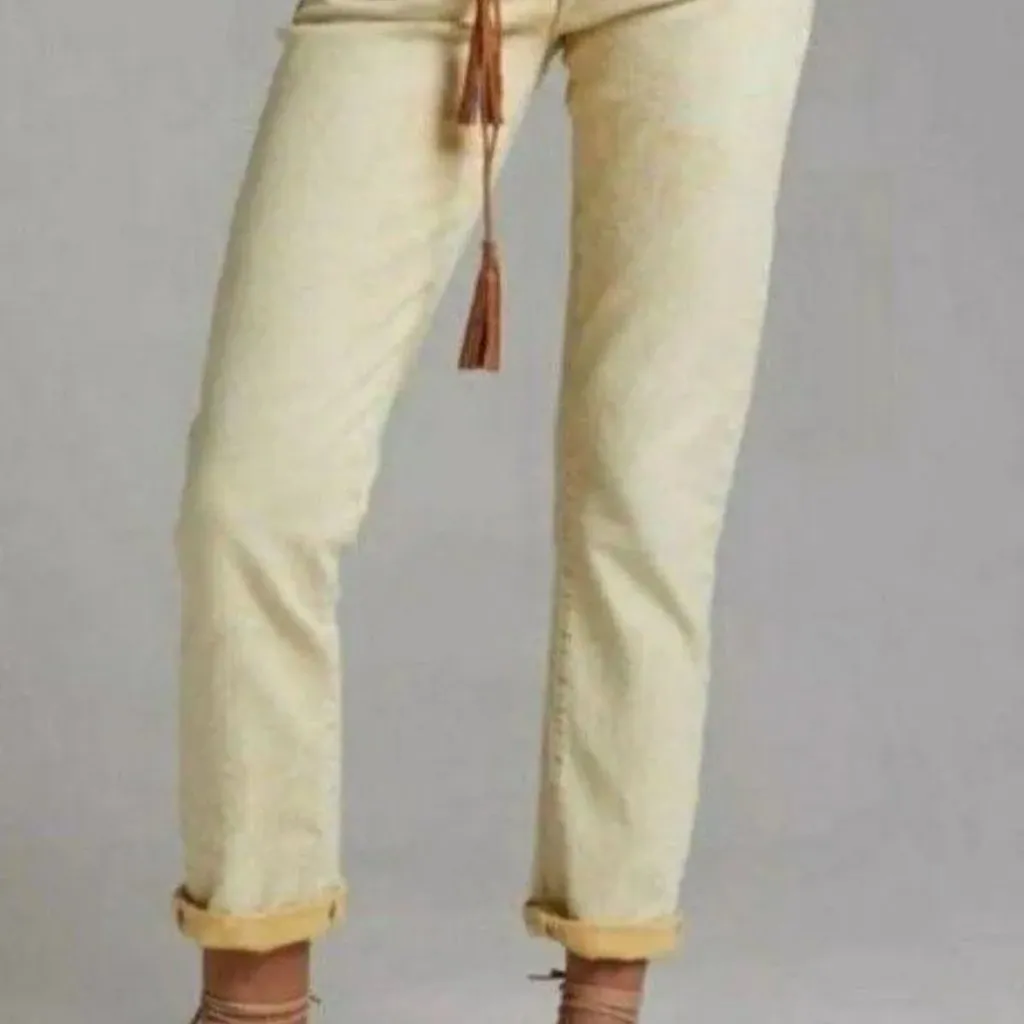 Anthropologie Pilcro the slim boyfriend jeans size 27 Yellow - Image 11