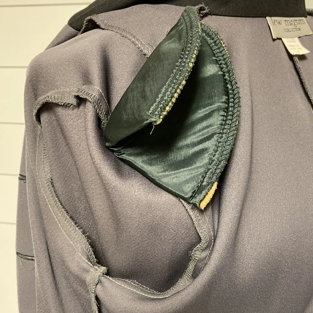Lew Magram Button Front Blazer Gray Size 8 - Image 11