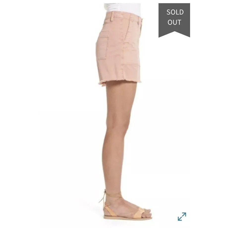 y2k NWT Women's Madewell  garment-dyed cutoff shorts 26 Salmon‎ Pink G5166 Y2K - Image 3