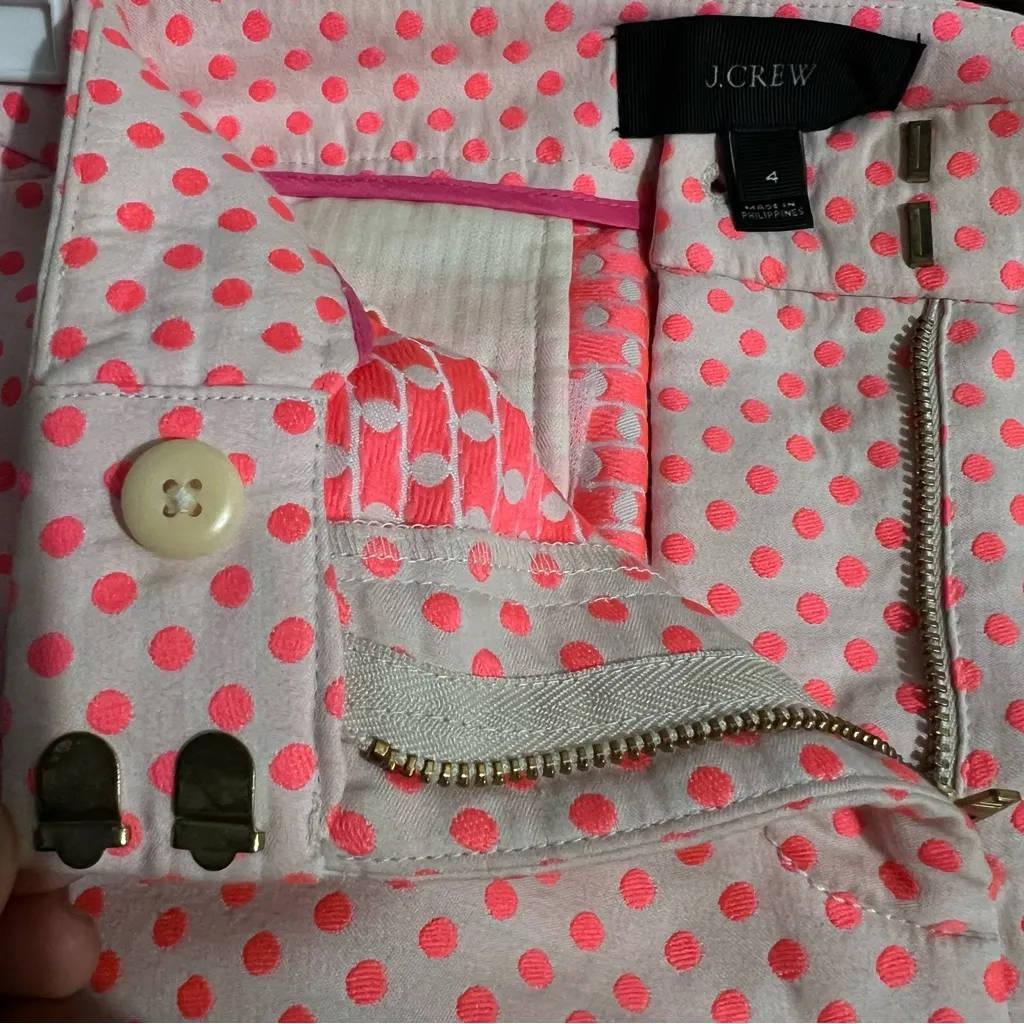 J. Crew Pink Polka Dot Pants :Box B - Image 3