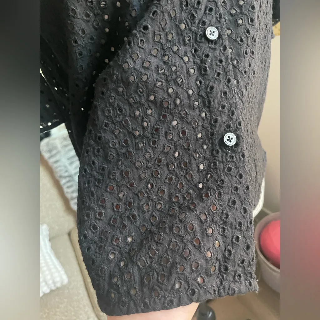 Madewell Eyelet Bell-Sleeve Shirt - Image 4