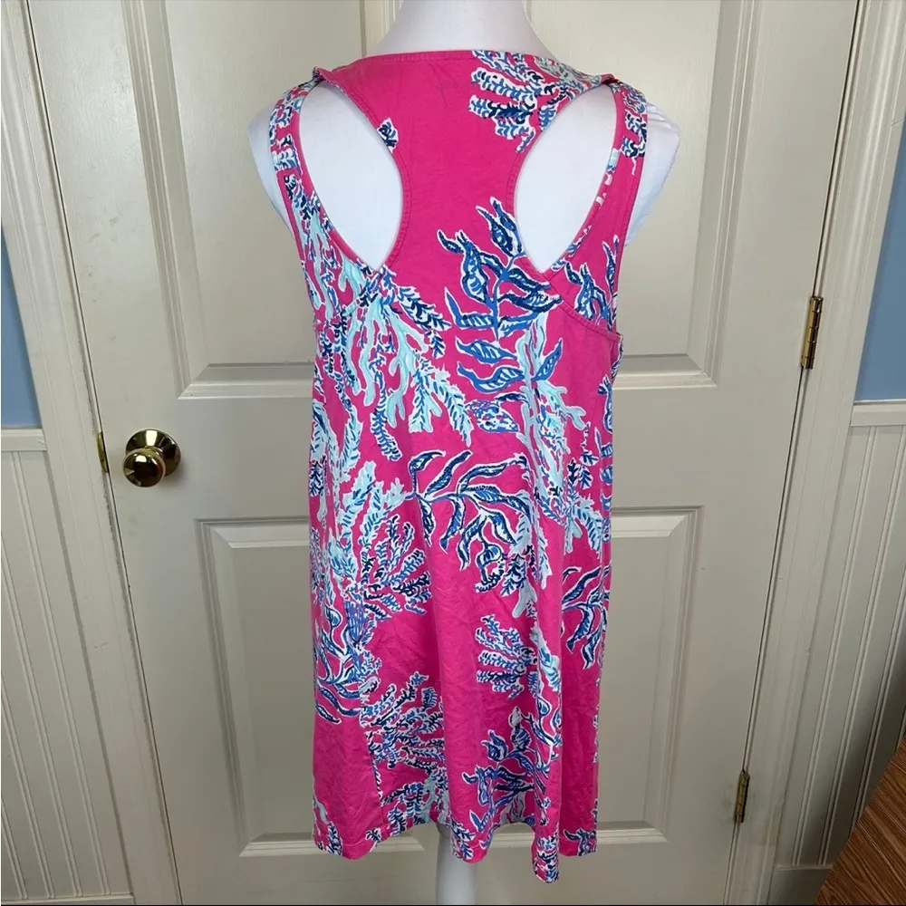 Lilly Pulitzer Monterey Mini Dress Sleeveless Capri Pink Samba Coral - Large - Image 5
