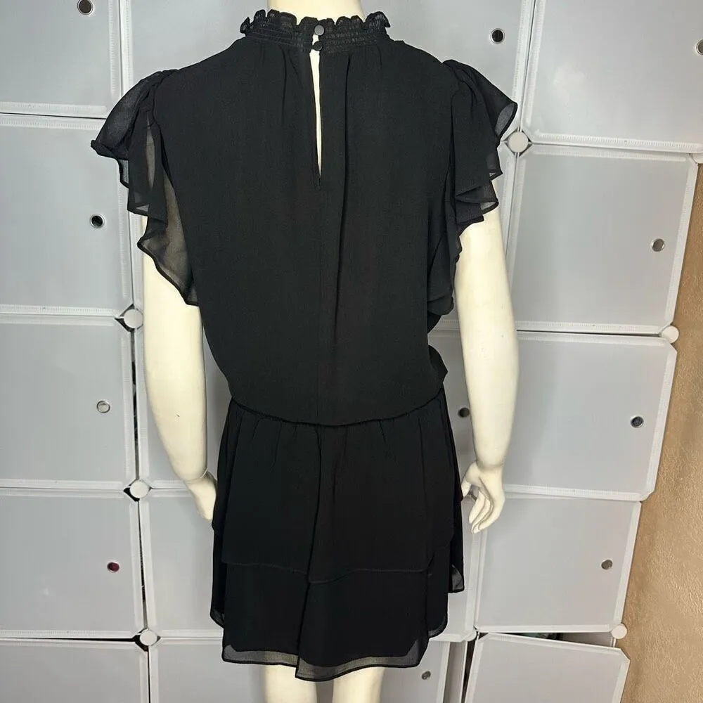 1. State Flutter Sleeve Dress Black Size Large - Image 4