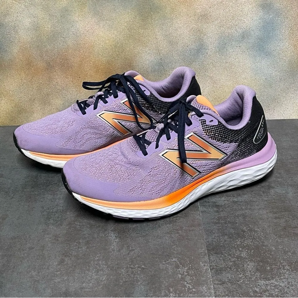 New Balance Fresh Foam 680 V7 Purple/Black/Orange Women's Running Shoes Size 11B - Image 2
