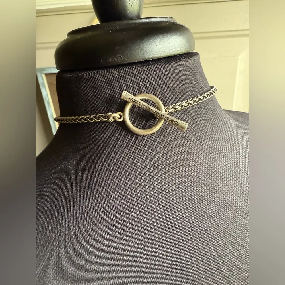 Vintage Y2K Lucky Brand red marble silver chain pendant necklace White - Image 6