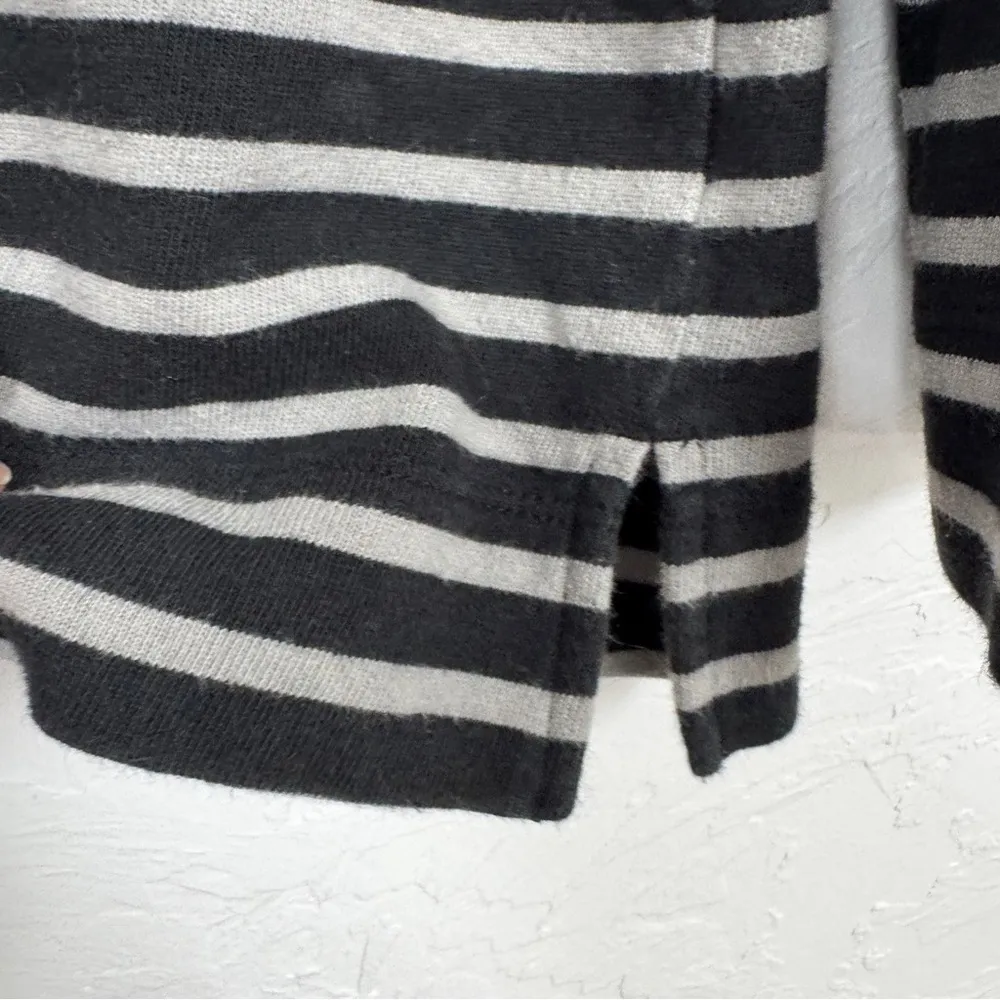 Everlane Black Grey Striped Boat Neck Sweater Womens M Casual Closet Staple Top - Image 5