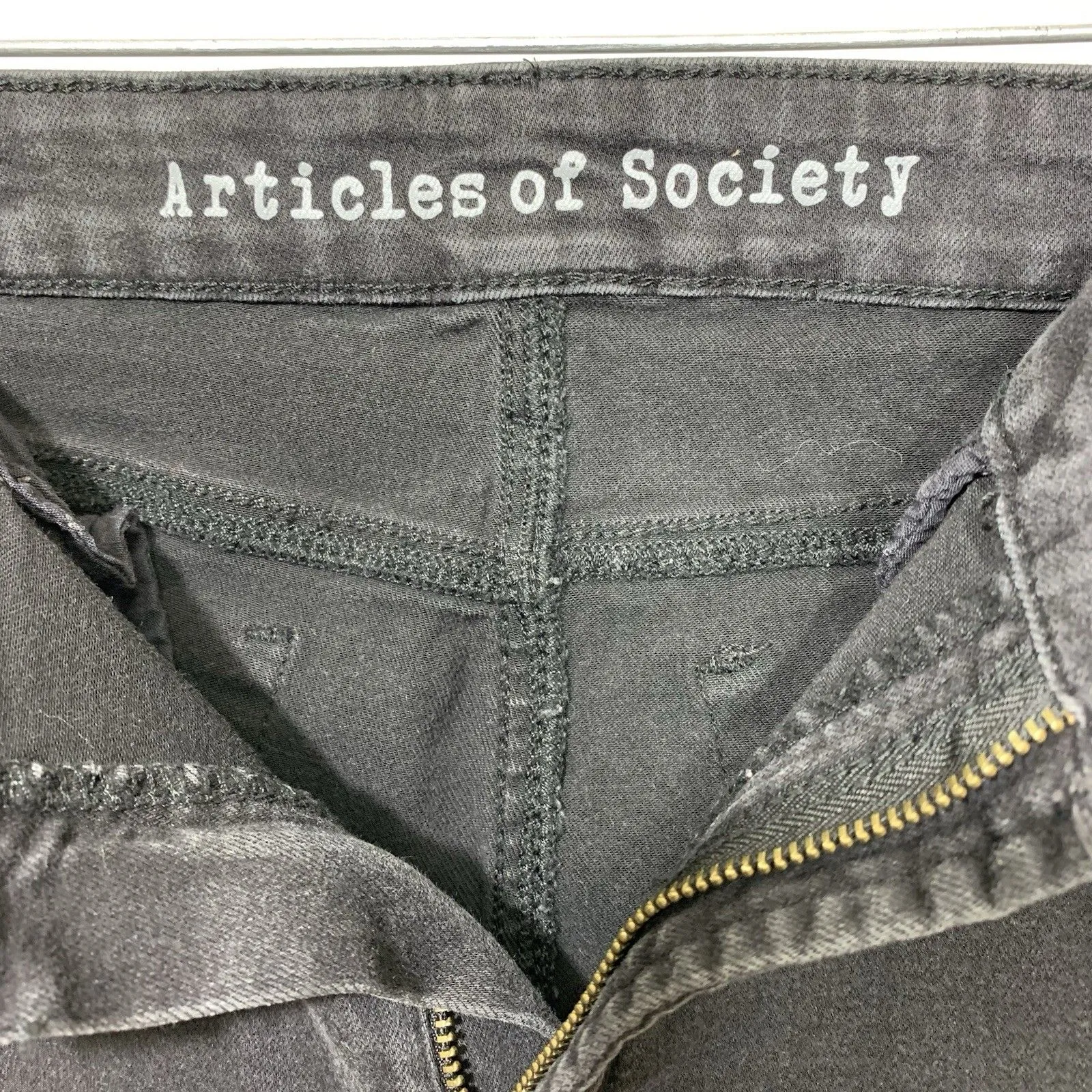 Articles of Society High Rise Ankle Skinny Jeans Black Women's 27 (28X25.5) - Image 2