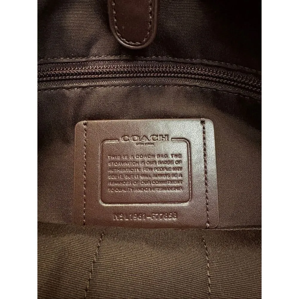 Vintage Coach Signature briefcase/tote soft leather - Image 3