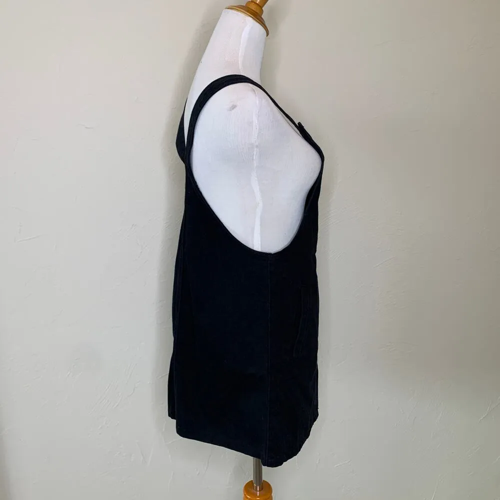 Forever 21 Black Denim Overall Dress Sz Small - Image 4