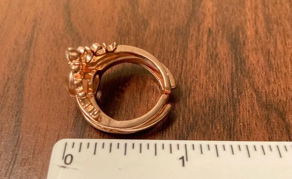 2 in one Rhinestone Crown Ring I Love You 100 Languages Projection open Ring new - Image 6