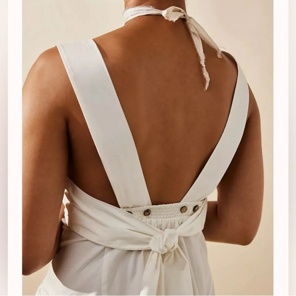 Free People Eye Catching Mini Dress in Ivory - Image 5