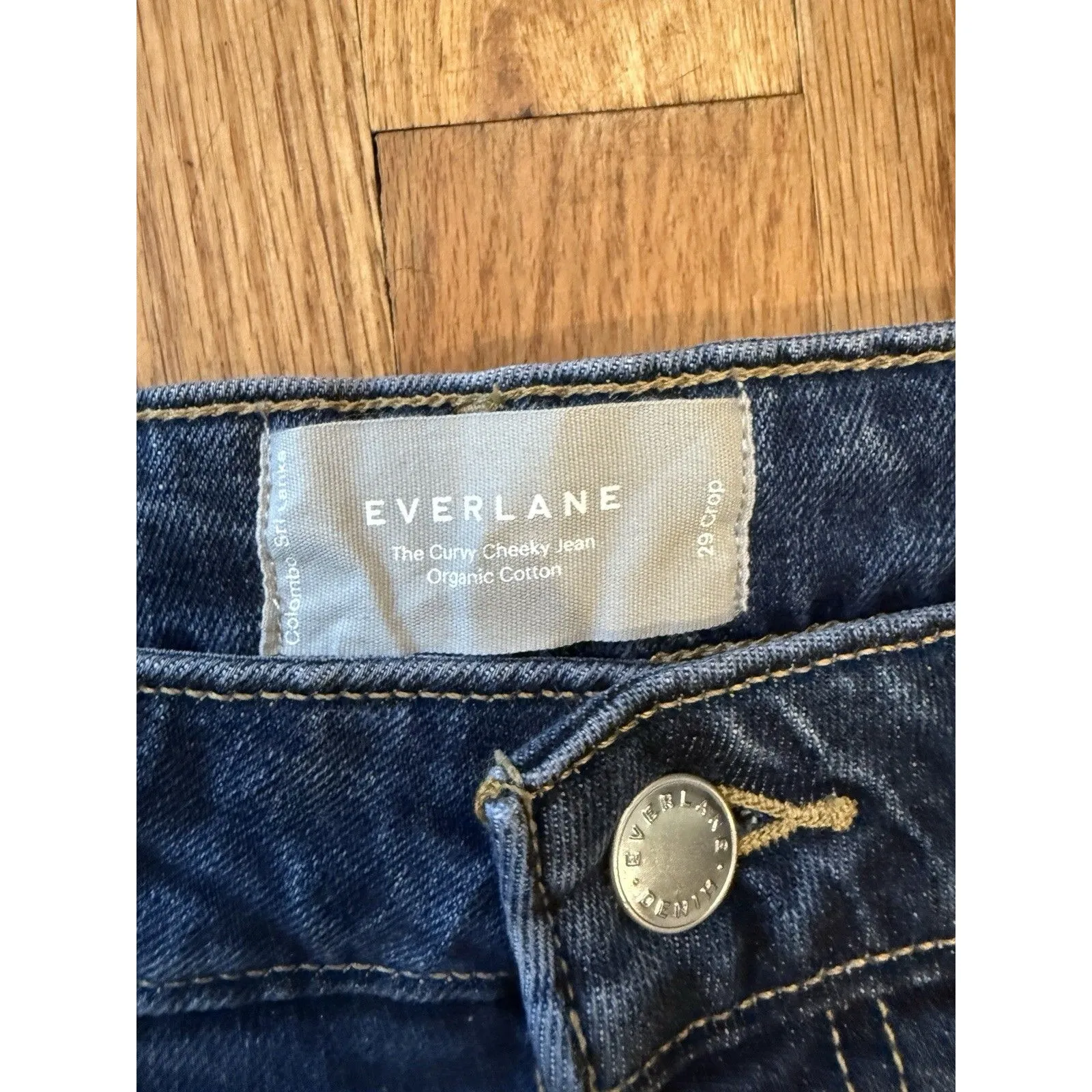 Everlane Curvy Original Cheeky Jean Women Size 29 Blue Organic Cotton Crop - Image 4